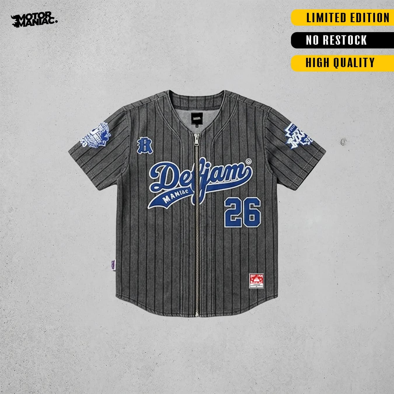 "Heavy Hitters" Denim Baseball Jacket
