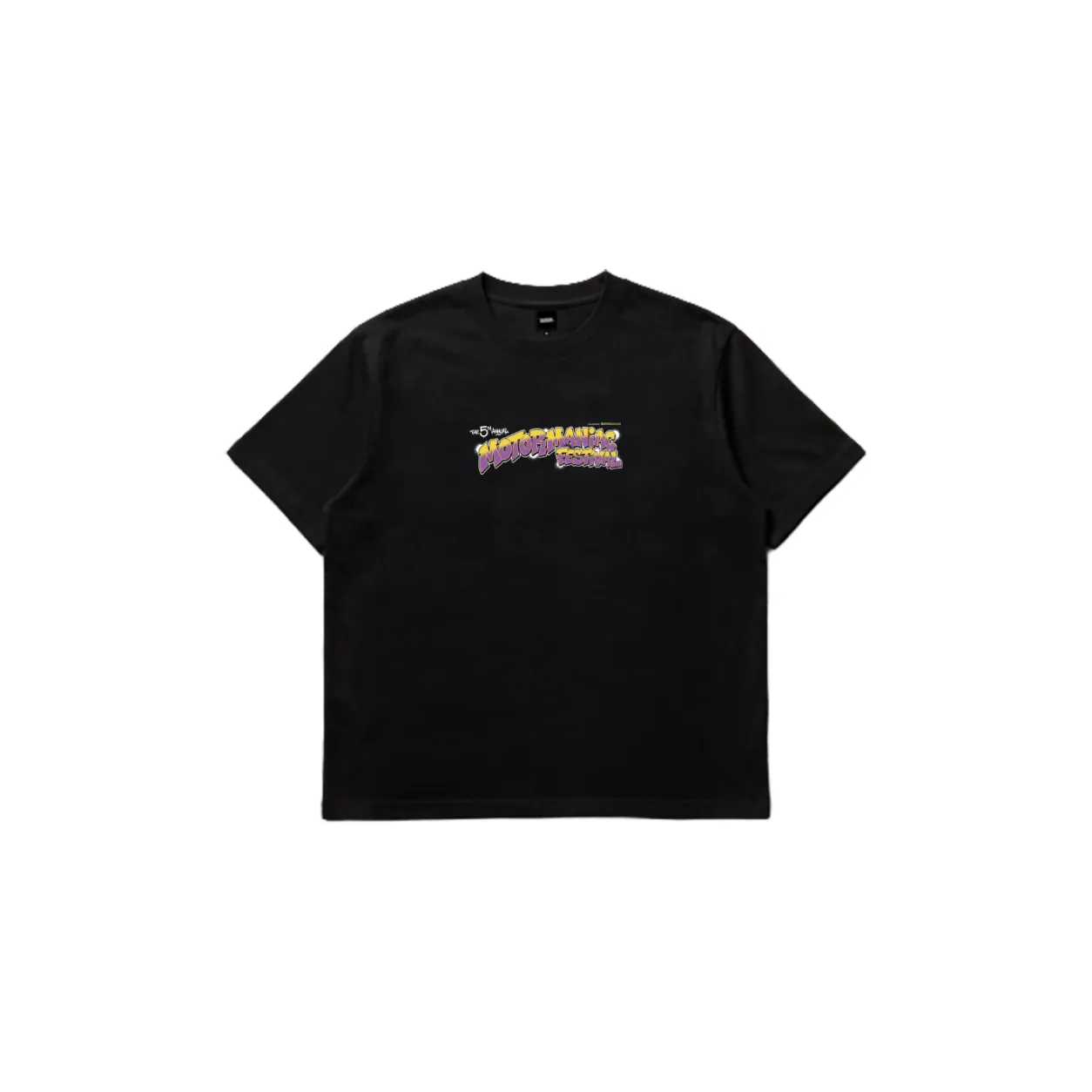 Official 5th Motormaniac Annual Festival T-Shirt, Black